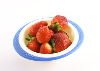 a cup of strawberries