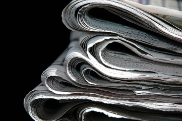 newspapers isolated