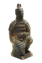 terracotta warrior #3 of oin dynasty (isolated on white)