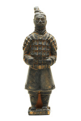 terracotta warrior #4 of oin dynasty (isolated on white)