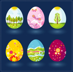 six easter eggs