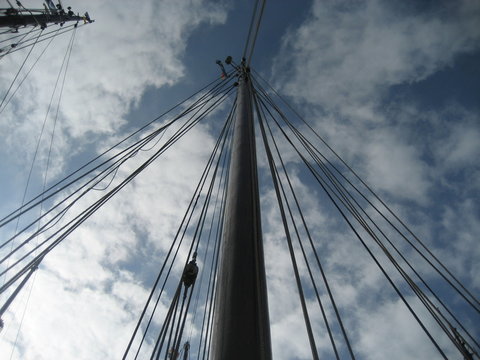 a mast against the sky