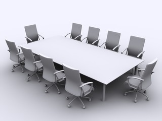 konferenztisch mit st&uuml;hlen