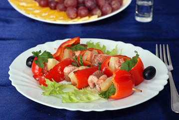 second course - trout shashlik