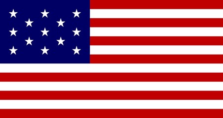 13 star united states flag.