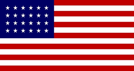 Obraz premium 24 star united states flag