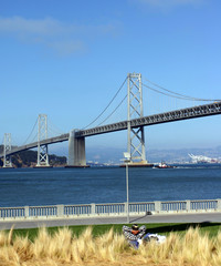 resting at bay bridge