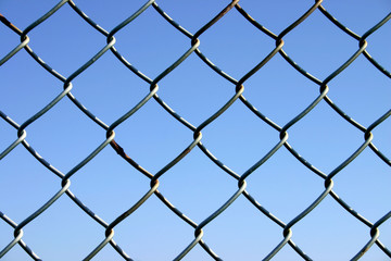 wire security fence close up