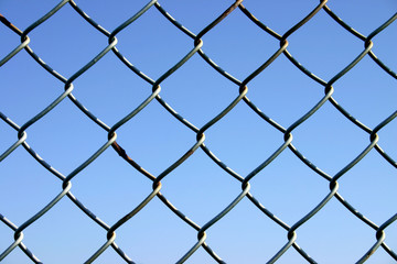 Fototapeta premium wire security fence close up