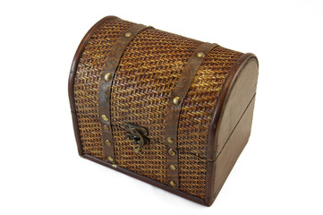 a wooden chest