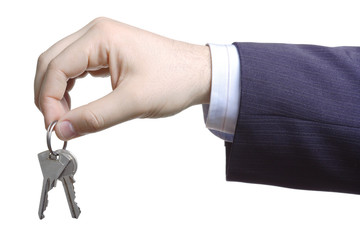 hand holding two keys