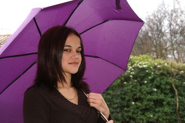 le parapluie violet