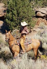 cowgirl in action
