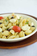 shell macaroni and chesse with tomato