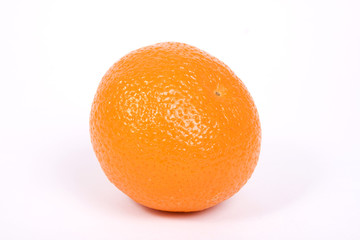 tangerine on the white background