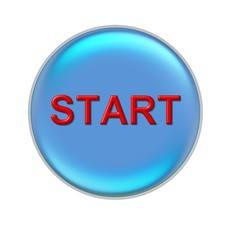 start button hellblau