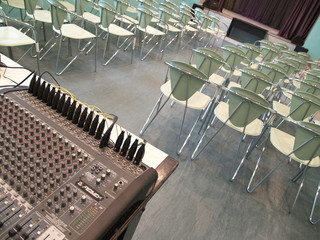 control panel in assembly hall