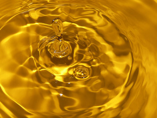 yellow water drop splash