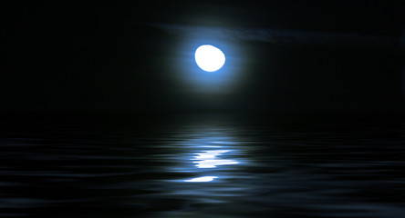moonlight over water