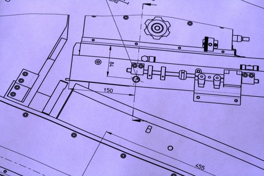 maschinen zeichnung, cad zeichnung