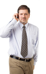 businessman speaking on his mobile phone