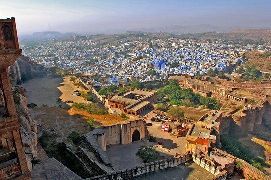 india, jodhpur: the "blue city"