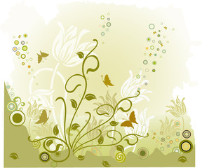 Fototapeta na wymiar floral background - illustration