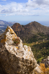 mountain region overlooking mediterranean
