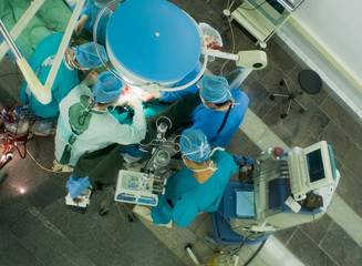 work in operation room