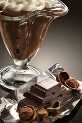 coffee dessert with whipped cream