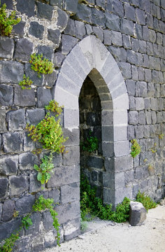 castle margat - stone doors
