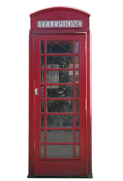 telephone box isolated