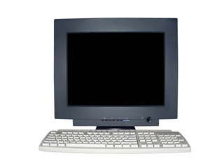  isolated computer monitor with blank screen