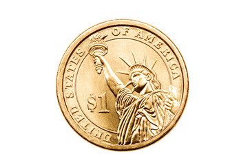 dollar coin isolated