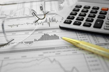 finances, graphiques, statistiques et calculs