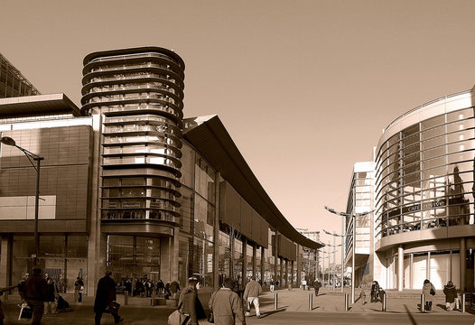 Market Street, Manchester, Sepia 