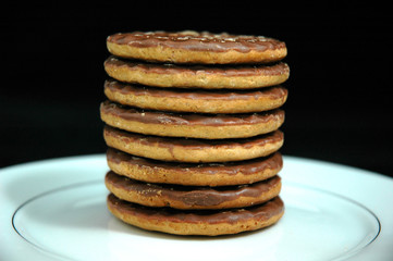pile of chocolate biscuits