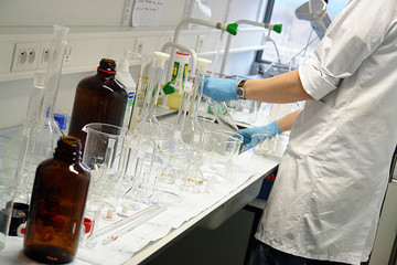 laboratory bottles