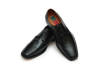 male black shoes isolated on the white