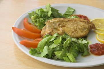 tasty chicken close up