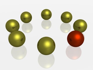 allocated from of some a red sphere