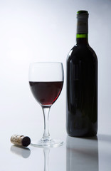 verre, bouteille & bouchon