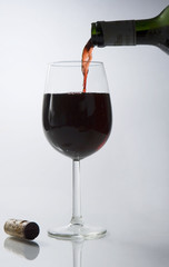 vin versé dans un verre