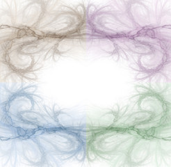 Fototapeta na wymiar border - quad color swirls