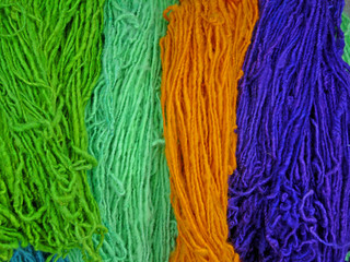 colourful wool