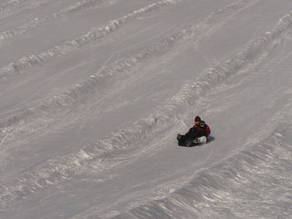 downhill sledding fun