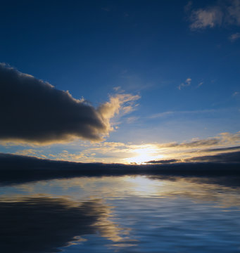 Fototapeta sunrise after storm
