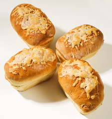 loaves of homemade cheese bread