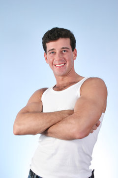 smile man in underwaist