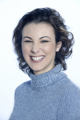 Fototapeta premium young funny and cute smiling woman